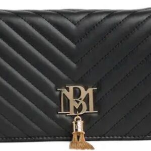 Elegant Black Badgley Mischka Quilted Women's Bag